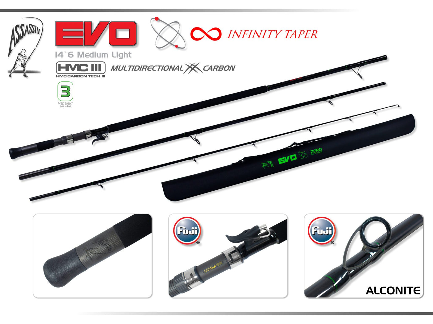 Assassin - EVO Zero 14'6' Medium #4 Surf Rod