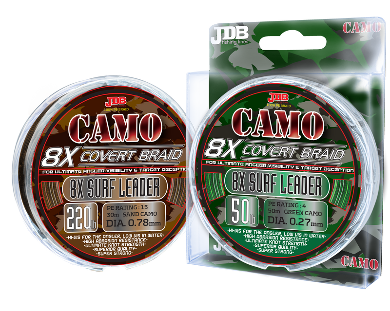 JDB 8X Camo Covert Braid - Surf Leader