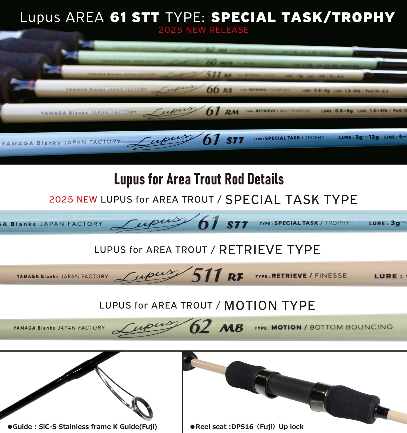 Yamaga Blanks - Lupus Area 66RS Retrieve Trout Rod