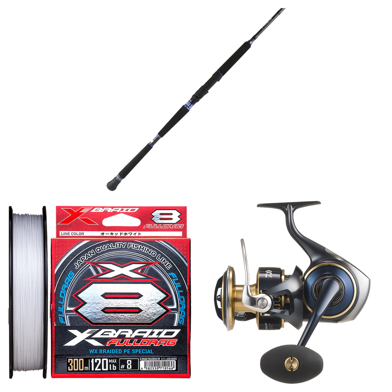 Daiwa - 25 SALTIGA 14000-XH + Samurai - X-Tracta Pop 7'6 PE 6-8 Combo