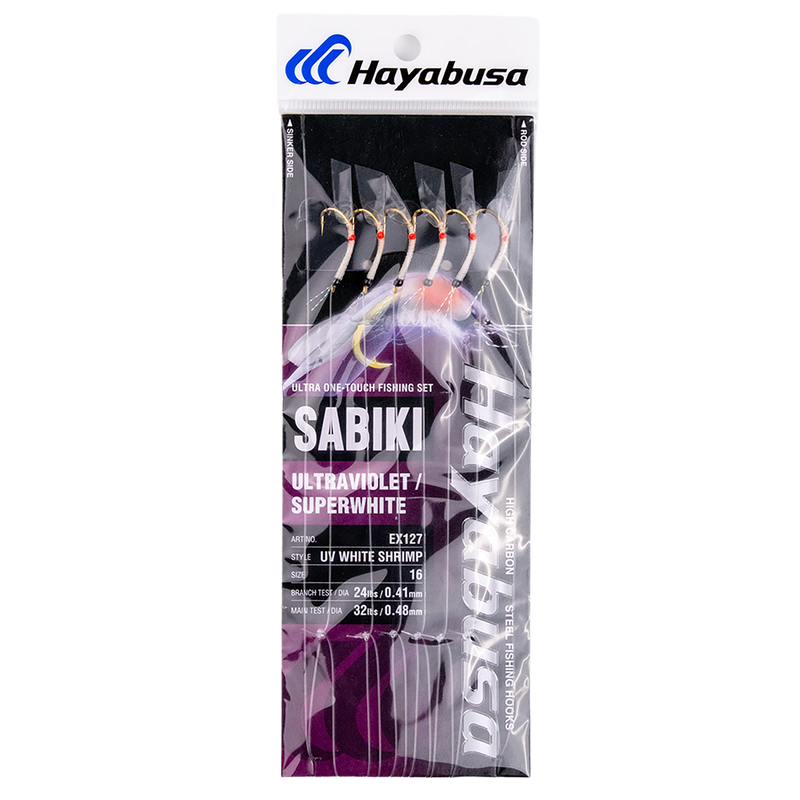 Hayabusa - UV White Shrimp Sabiki EX127