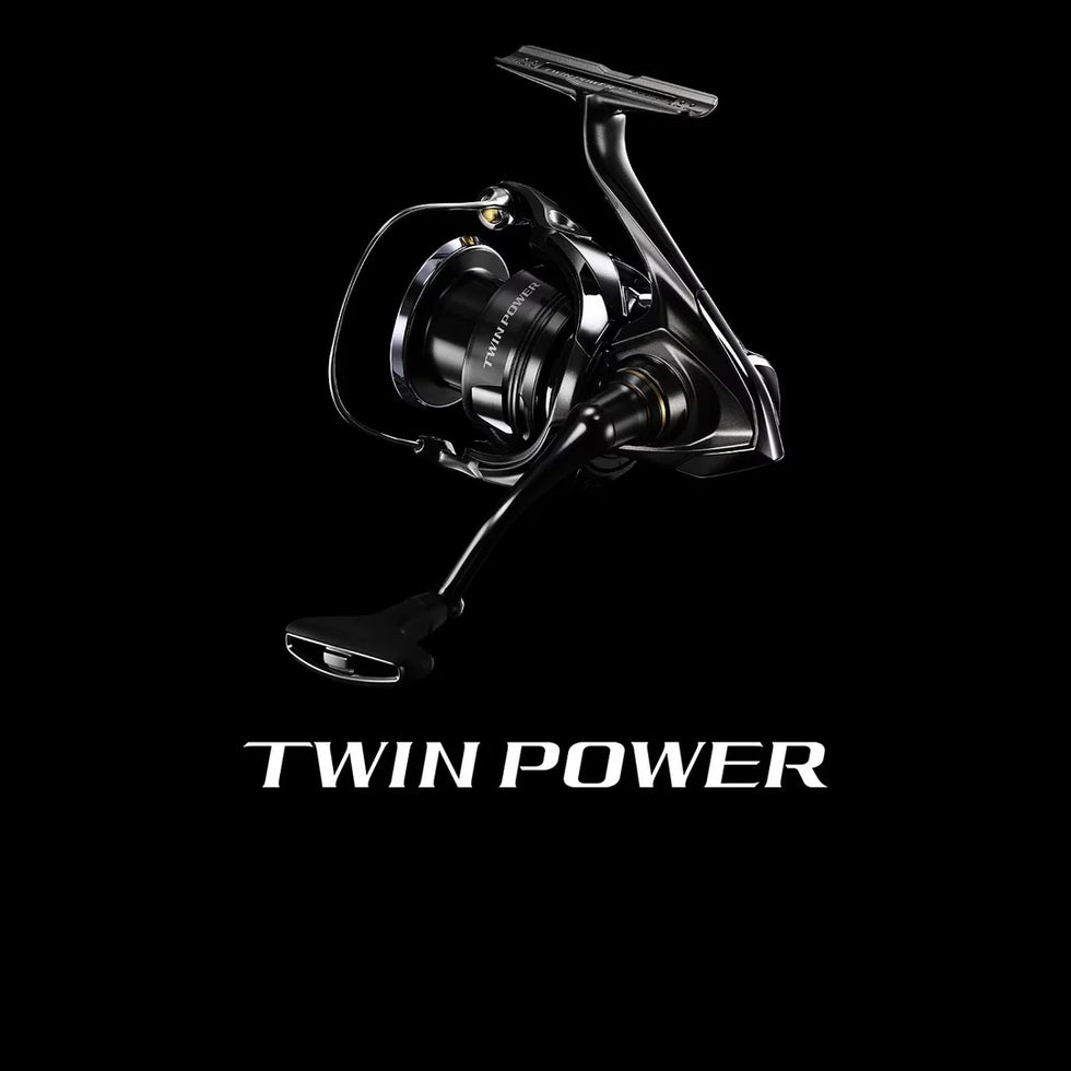 Shimano Twin Power spinning reel with the TWIN POWER wordmark